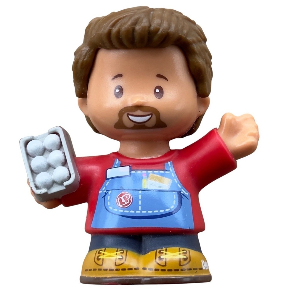 Fisher-Price Little People Grocery Worker‎ Figure Man Holding Eggs Replacement